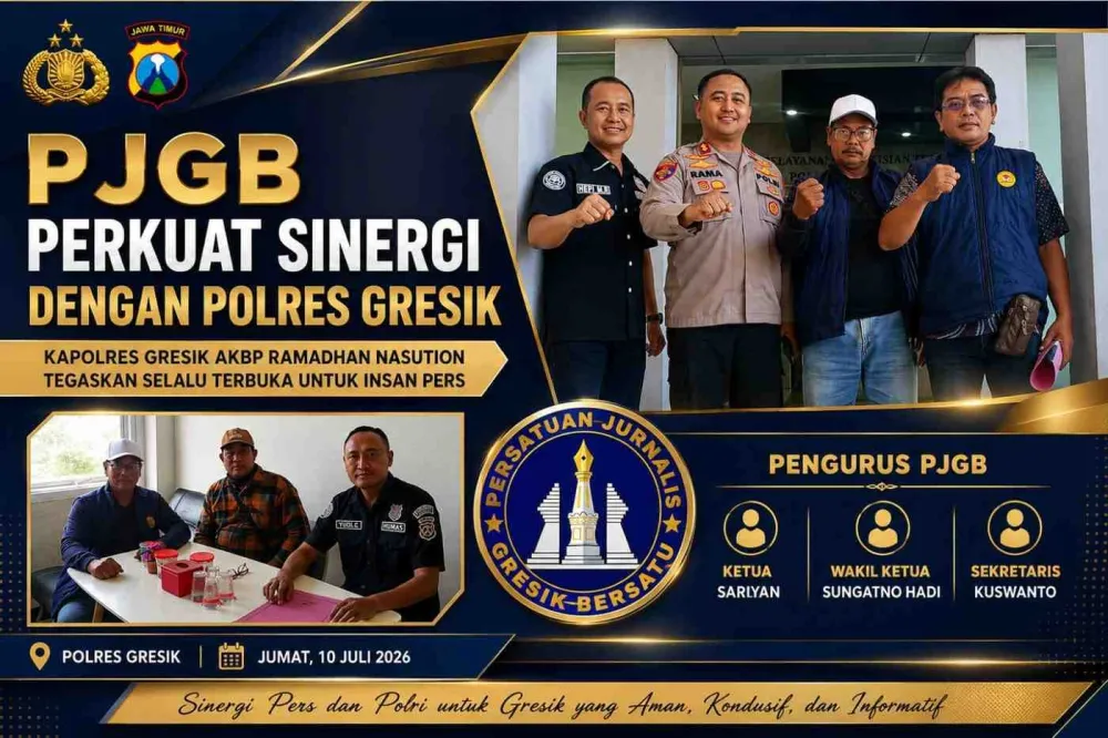 PJGB Perkuat Sinergi dengan Polres Gresik, Kapolres: Pintu Kami Selalu Terbuka untuk Insan Pers