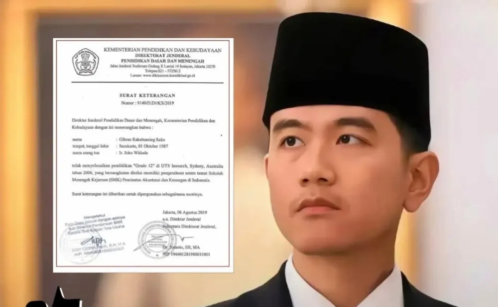 Cuma 6 Bulan di Australia Disetarakan SMK? Surat Ijazah Gibran Kini Digugat ke PTUN