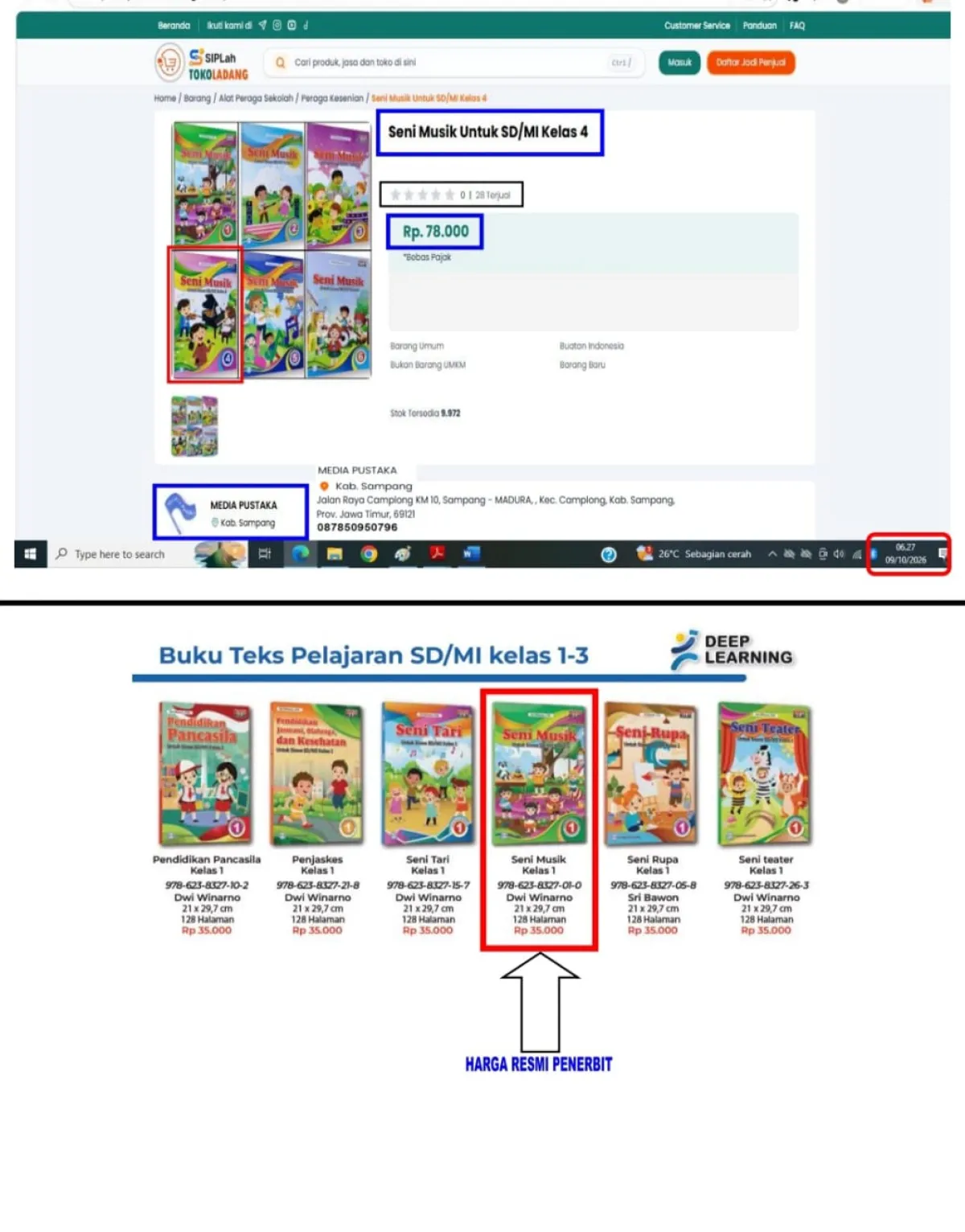 Pengadaan Buku oleh Media Pustaka di Wilayah Kecamatan Karangpenang Sampang, Diduga Di-Mark Up