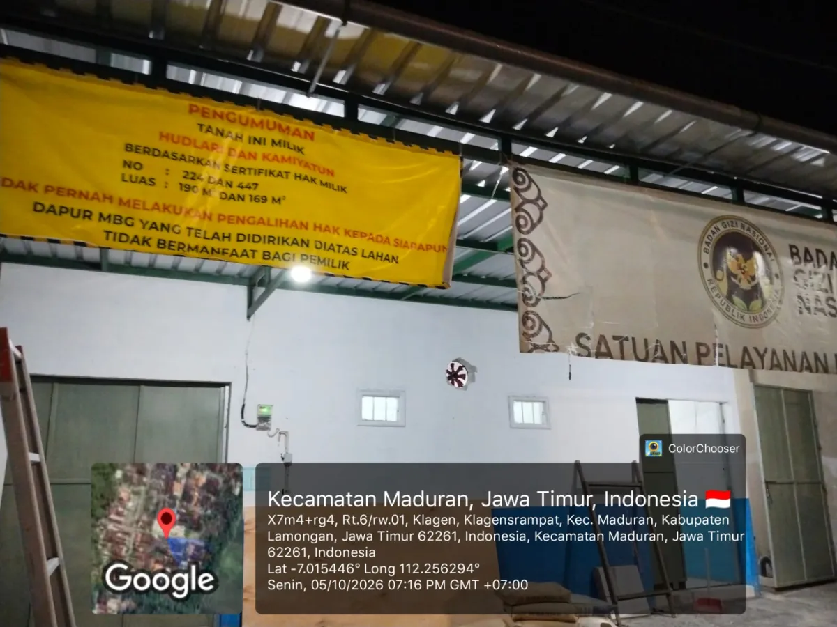 Berdiri di Atas Lahan Warga, SPPG Klagensrampat Disetop